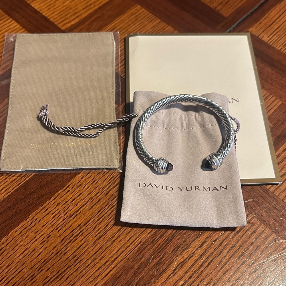 David Yurman AMETHYST BRACELET WITH PAVÈ DIAMONDS